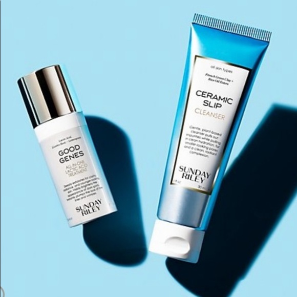 NWT SUNDAY RILEY GOOD GENES Exfoliator and CERAMIC SLIP Face Cleanser - balance - Picture 2 of 4